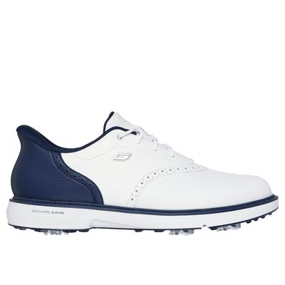 Skechers Men's Slip-ins: GO GOLF Prestige Shoes | Size 7.5 | White/Navy | Leather/Synthetic/Textile | Arch Fit