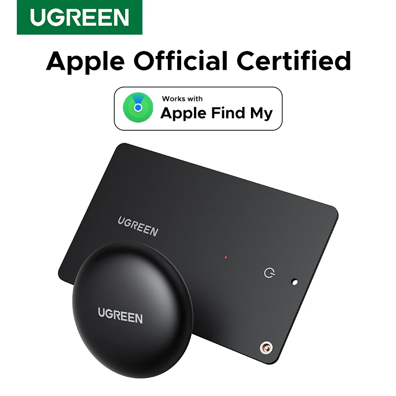 UGREEN Security SmartTrack Card Funziona con Apple Trova il mio portafoglio Bluetooth Tracker Phone Finder Resistente all'acqua (Solo iOS)