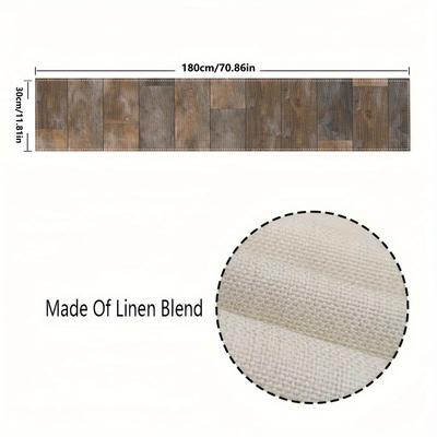 TEMU 1pc Linen Table - Pattern, For Dining & Coffee Tables, Decor Image