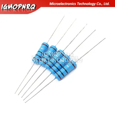 20 stücke 3W Metall film widerstand 1% 1r ~ 1m 1r 2,5r 10r 22r 33r 47r 1k 4,7 k 10k 4,7 k 1 4,7 10 22 33 47 4 k7 Ohm hjxrhgal Image