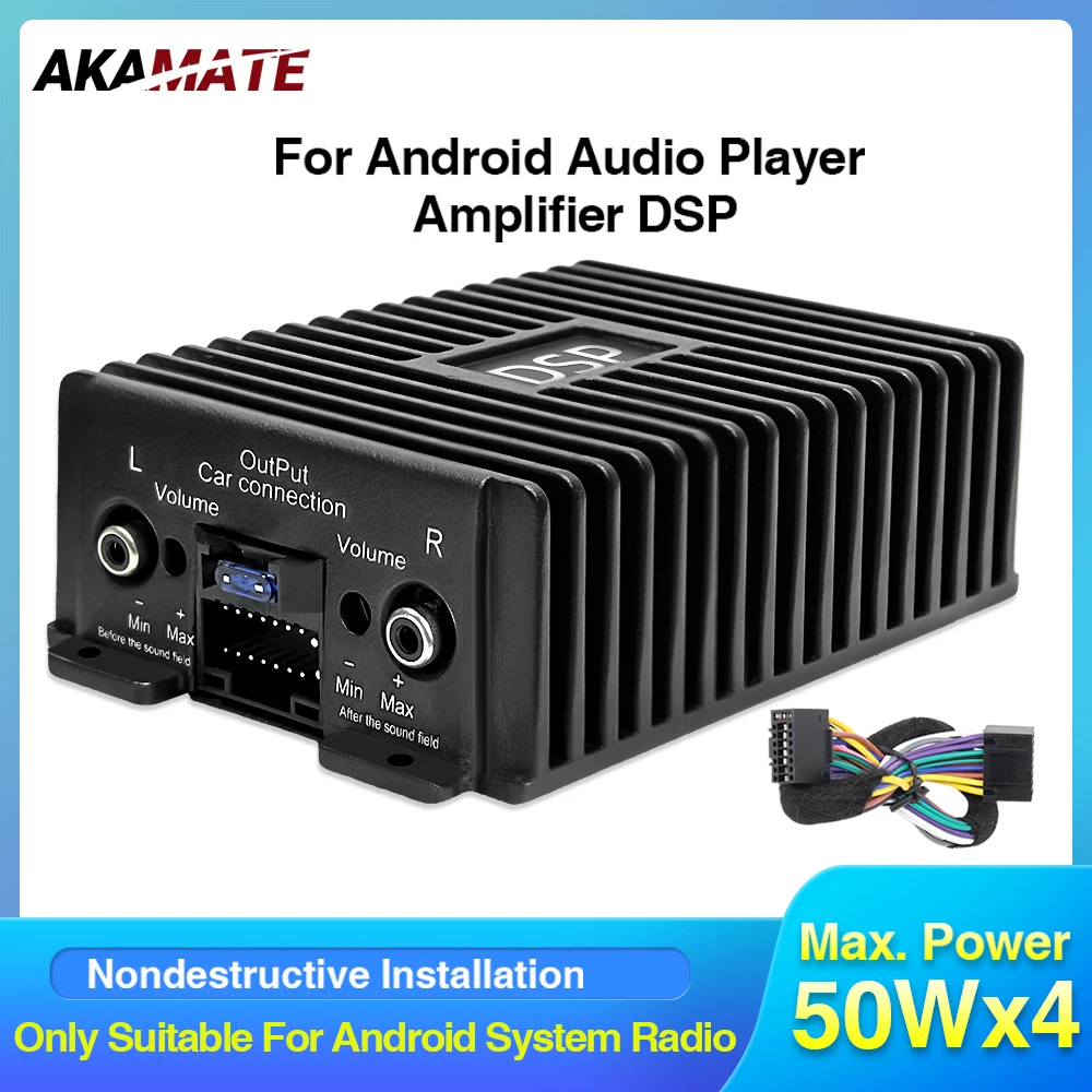 AKAMATE Autoradio-Verstärker, Android-Radio, DSP, zerstörungsfreie Modifikation, Lautsprecher, verbessert den Klang, Auto-Audio-Prozessor, Audio-Box Image