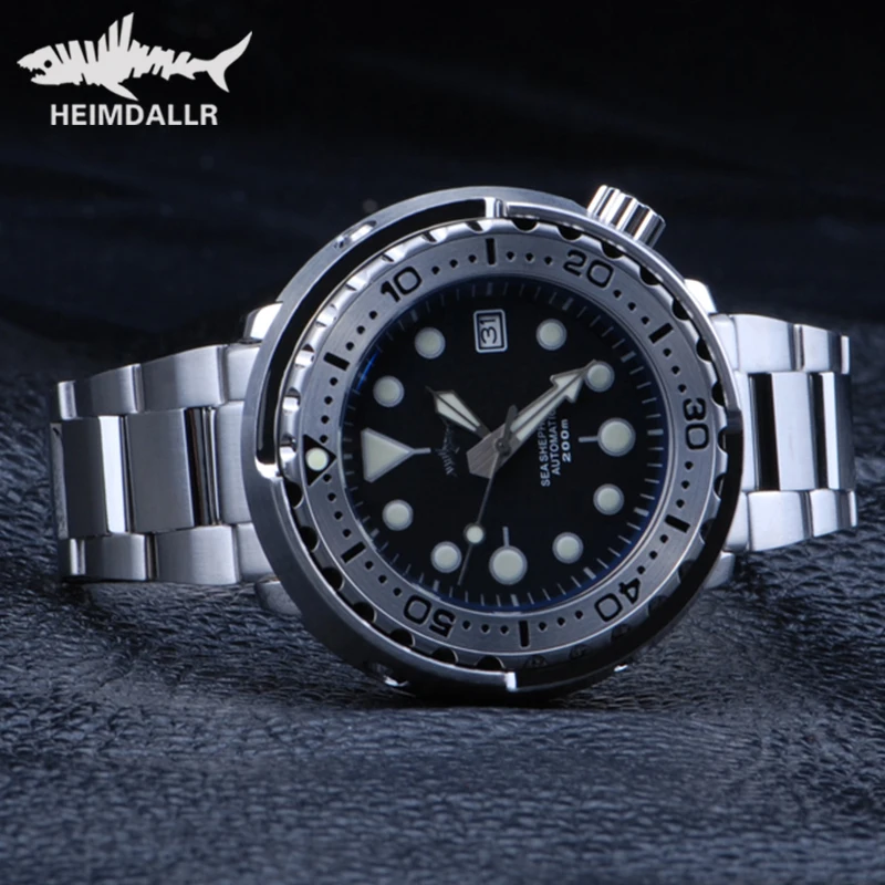 HEIMDALLR Tuna Sport Taucheruhr NH35 Saphirglas C3 Super leuchtende 200 m wasserdichte automatische mechanische Herrenuhr aus Edelstahl Image