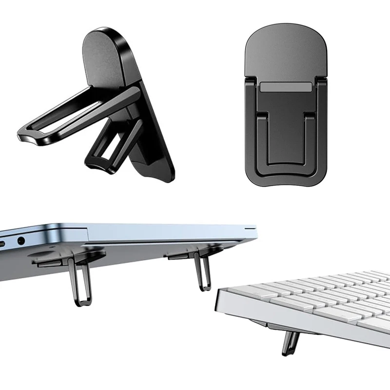 1 Paar faltbarer Laptop-Ständer, tragbarer Notebook-Stützhalter, verstellbare Riser-Kühlhalterung, universell für MacBook Air Tablet Image