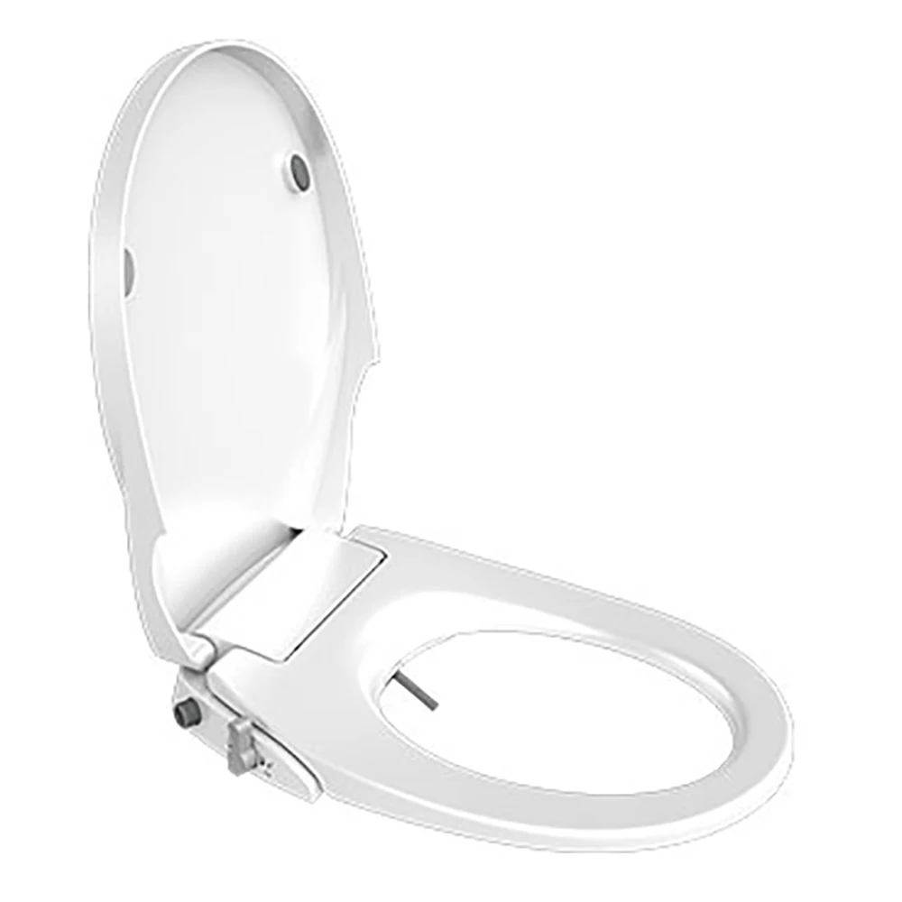 Bidet-Toilettensitz, persönliche Hygiene, verstellbarer Spray-Bidet-Sitz für längliche Toiletten, Düse für kaltes Wasser, WC-Deckel, WC