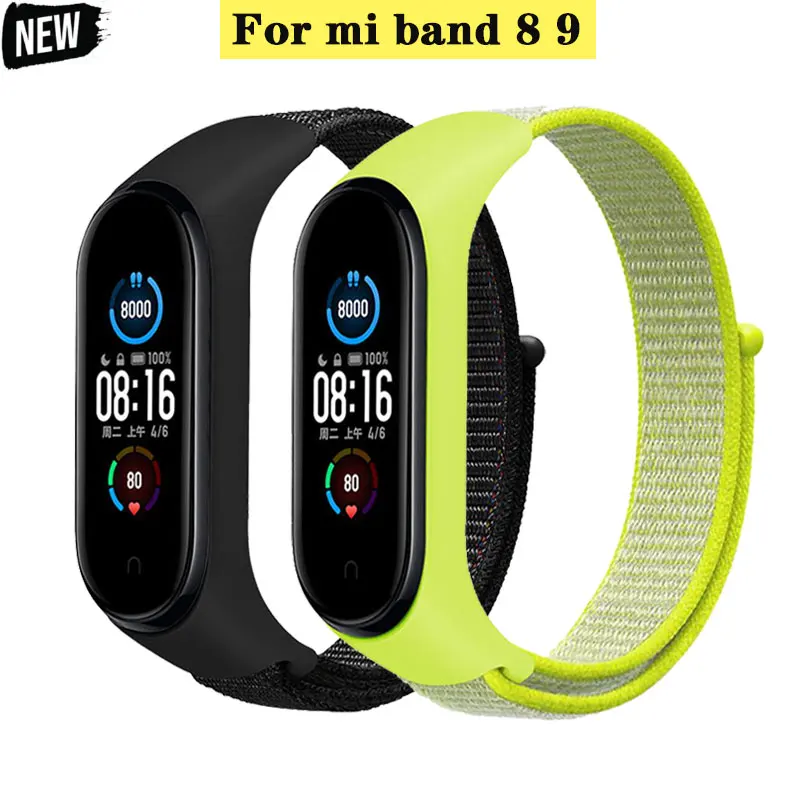Nylons ch laufe für Xiaomi Band 9 8 Riemen Smartwatch Armband Correa 8 NFC Ersatz Sport Pulsera für Miband 7 6 5 4 3 Armband Image
