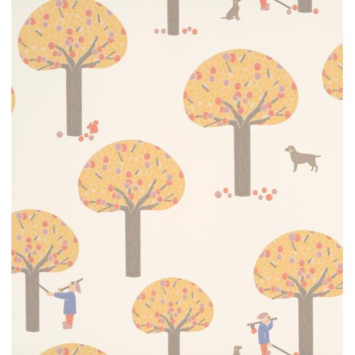 Little Greene 'Rodney Street - Light Gold' - Yellow Wallpaper