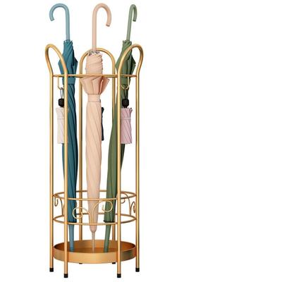 Regenschirmständer aus Metall, Runder Schirmständer, Schirmhalter universal, mit 3 Haken und Image