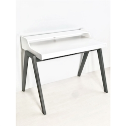 Aranaz Mueblear - Schreibtisch 'Nere' 110x86x75 cm in Weiß und Grau Image