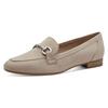 Slipper MARCO TOZZI, Damen, Gr. 38, beige (sand), Textil, unifarben, elegant, Schuhe, Blockabsatz, Loafer, Businessschuh mit Schmuckspange