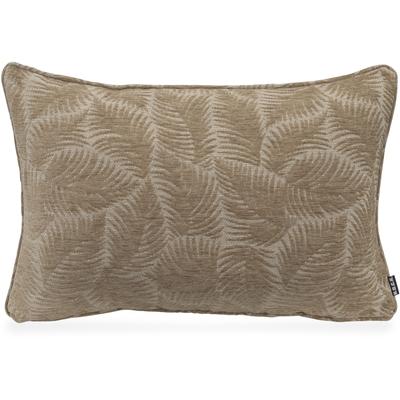 Dekokissen H.O.C.K. "Nelly", braun (braun, taupe, geblümt), B:40cm H:10cm L:60cm, Polyester, Polyacryl, Viskose, Baumwolle, Leinen, Dekokissen_Sitzkissen_Kissenhüllen, mit Blätter-Muster, Kissenhülle mit Füllung, 1 Stück Image