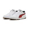 Sneaker PUMA "Porsche Legacy RBD Game Sneakers mit niedrigem Profil Erwachsene", Gr. 39, weiß (weiß rot fire), Obermaterial: Synthetik, Kuhleder, Textil; Futter: Textil; Innensohle: Textil; Laufsohle: Gummi, Schuhe