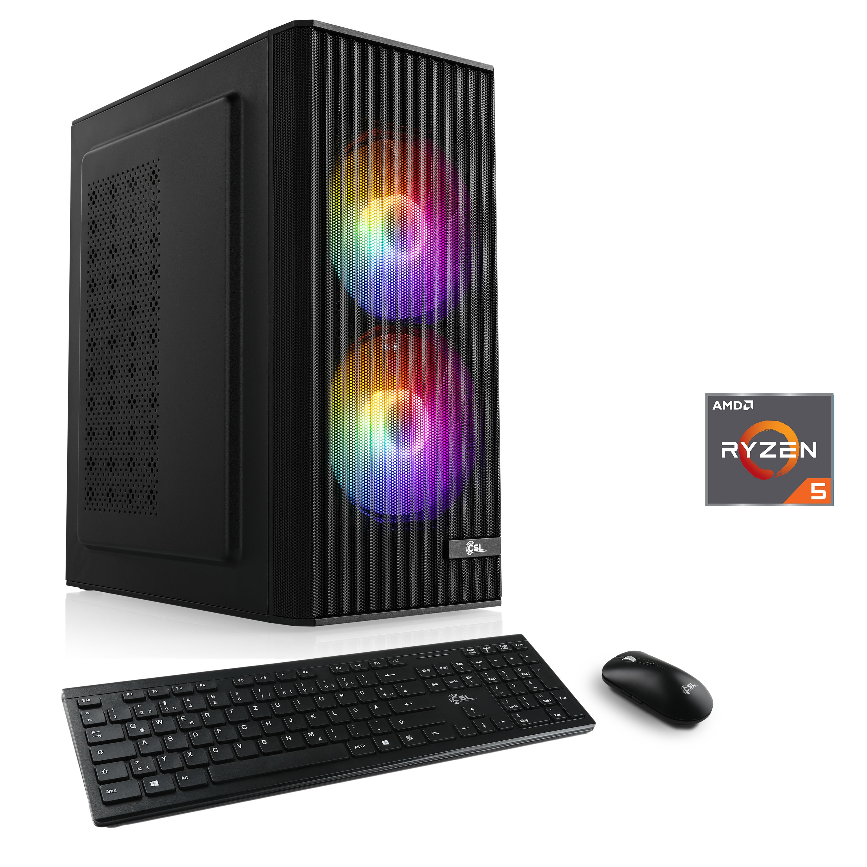 CSL PC "Spectrum V26322", schwarz, Microsoft Windows 11 Home (64 Bit), 32 GB RAM 1.000 GB SSD, Desktop-PCs, PC