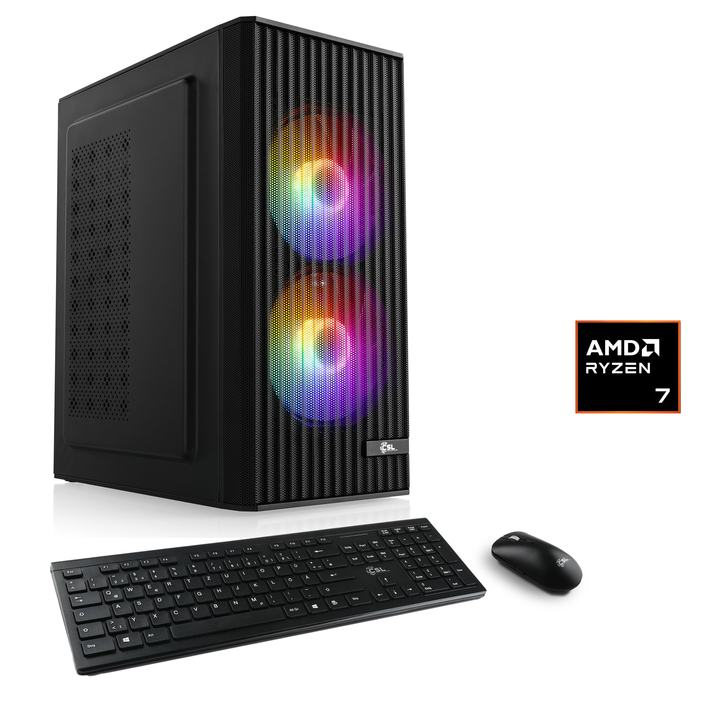 CSL PC "Spectrum V28126", schwarz, Microsoft Windows 11 Home (64 Bit), 16 GB RAM 1.000 GB SSD, Desktop-PCs, PC