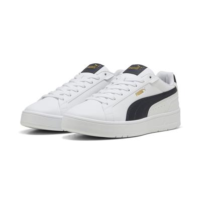 Sneaker PUMA "Court Classico Sneakers Erwachsene", Gr. 41, weiß new navy gold blau, Obermaterial: Synthetik, Textil; Futter: Textil; Innensohle: Textil; Laufsohle: Gummi, Schuhe Image