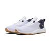 Golfschuh PUMA "Fusion Crush Sport Golfschuhe Herren", Gr. 44.5, weiß deep navy gum blau beige, Obermaterial: Synthetik, Textil; Futter: Synthetik, Textil; Innensohle: Textil; Laufsohle: Gummi, Schuhe