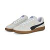 Sneaker PUMA "PUMA Handballschuhe Erwachsene", Gr. 42.5, bunt (weiß schwarz gum beige), Obermaterial: Synthetik, Kuhleder; Futter: Synthetik; Innensohle: Textil; Laufsohle: Gummi, Schuhe