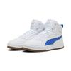 Sneaker PUMA "Caven 2.0 Mid Sneakers Erwachsene", Gr. 43, weiß vivid blau gum beige, Obermaterial: Synthetik, Synthetik; Futter: Textil; Innensohle: Textil; Laufsohle: Gummi, Schuhe