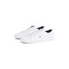 Sneaker TOMMY HILFIGER "ICONIC LONG LACE SNEAKER", Herren, Gr. 43, weiß, Baumwolle, sportlich, Schuhe, Freizeitschuh, Halbschuh, Schnürschuh mit gespolstetem Schaftrand
