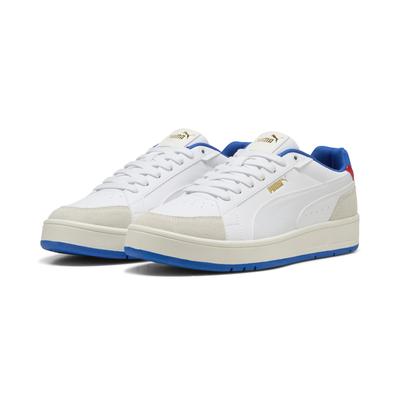 Sneaker PUMA "Court Classico Sport Sneakers Erwachsene", Gr. 45, warm weiß team royal blau, Obermaterial: Synthetik; Futter: Textil; Laufsohle: Gummi, Schuhe Image