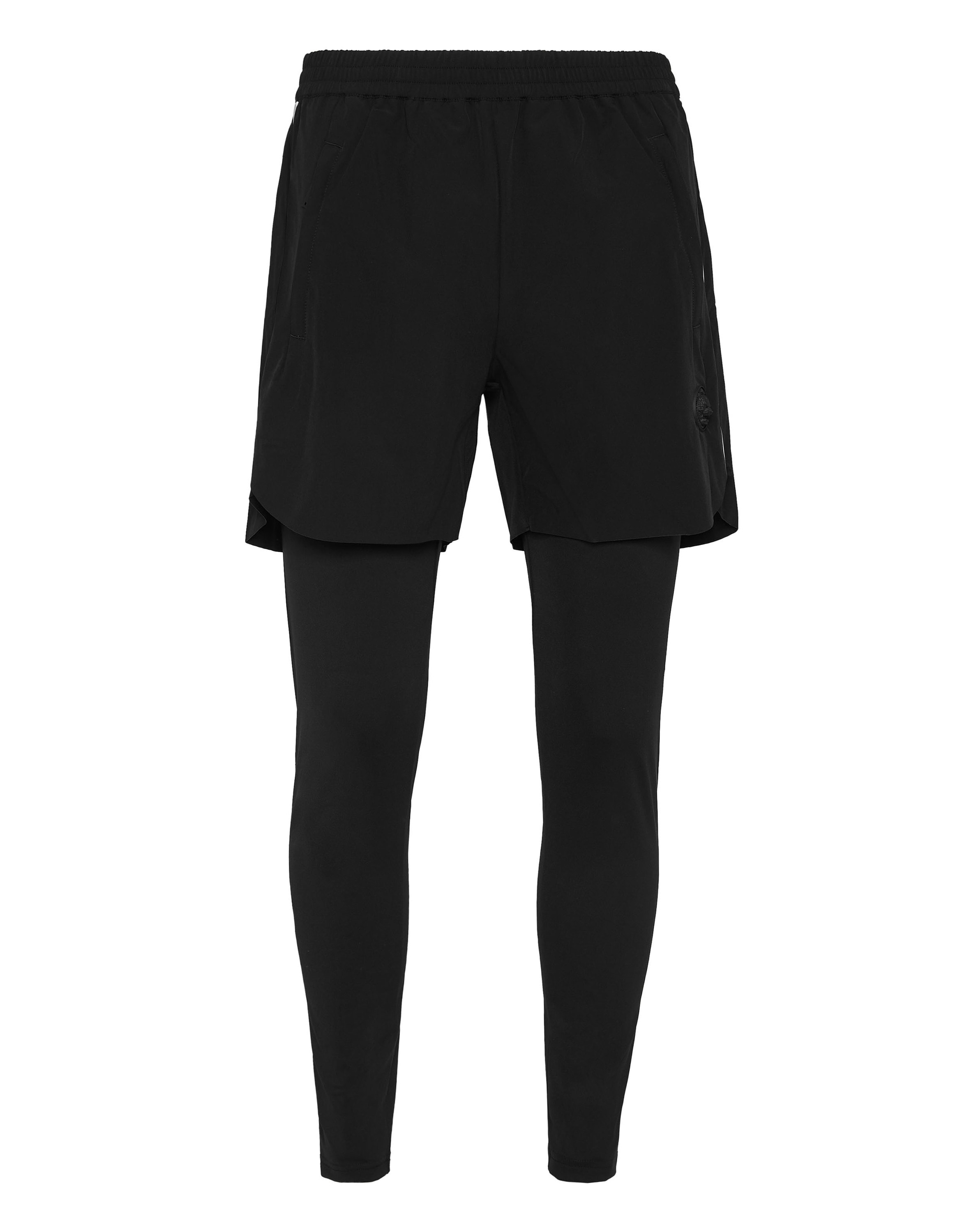 Sporthose PLEIN SPORT "Jogginghose", Herren, Gr. L, US-Größen, schwarz (02, schwarz), Obermaterial: 8% Elasthan, 92% Polyester, Hosen Sporthose Image