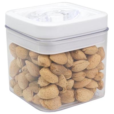 Home Basics Twist N’ Lock Square Food Storage Canister, Clear, 1 Liters - clear