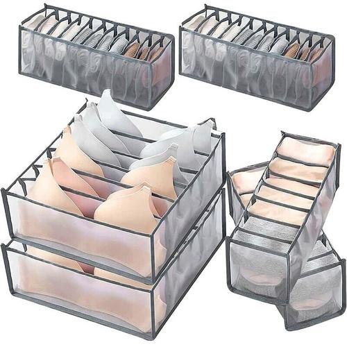 Unterwäsche-Schubladen-Organizer, faltbare Socken-BH-Schubladenteiler, waschbare Aufbewahrungsboxen