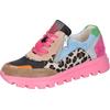 Keilsneaker WALDLÄUFER "H-AJALA", Damen, Gr. 6 (39), bunt (multicolor), Veloursleder, Lackleder, Glattleder, Textil, Ziegenveloursleder, sportlich, Schuhe Sneaker, in Komfortweite H = sehr weit, Freizeitschuh, Halbschuh, Schnürschuh