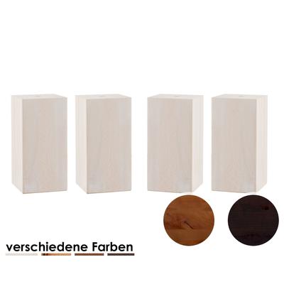 Hasena Wood-Wild Füsse Ivio 4er-Set / 10 cm / Buche weiss lasiert, lackiert Image