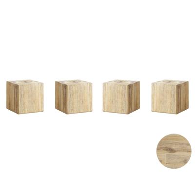 Hasena Factory-Chic Füsse Ivio 4er-Set / 10 cm / Buche weiss lasiert, lackiert Image