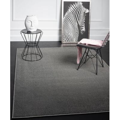 Teppich MERINOS "Montana" Gr. 2, grau (anthrazit), B:80cm H:20mm L:150cm, Kunstfaser, Teppiche, Kurzflor, Uni-Farben, besonders weich Image