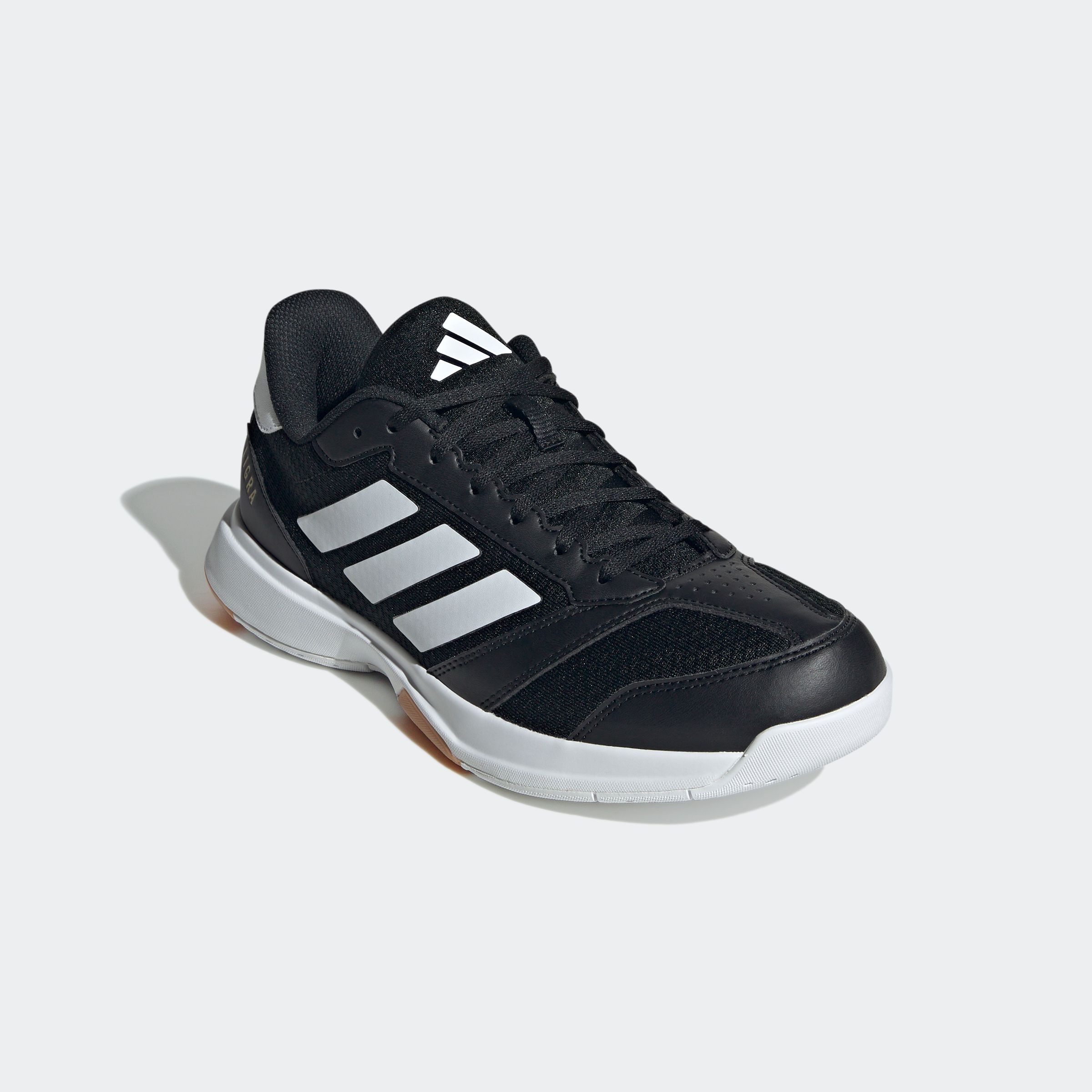 Hallenschuh ADIDAS PERFORMANCE "LIGRA 8 INDOOR", Herren, Gr. 47, schwarz-weiß (core schwarz, cloud weiß, cloud weiß), Synthetik, Textil, Schuhe Hallenschuh, geeignet für jeden Hallensport