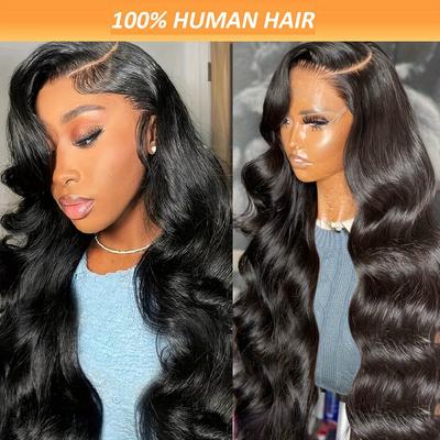TEMU 150% Density 13x5x1 Hd Lace Body Wave Wigs For Women Body Wave Human Hair Wigs With Baby Hair Brazilian Human Hair Wigs Image