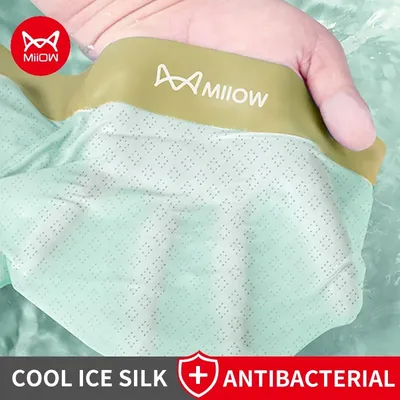 MiiOW 3Pcs Eis Seide Männer Unterwäsche Atmungsaktive Mesh Herren Seidige Unterhose Antibakterielle Mann Boxer Briefs Nahtlose männer Höschen Image