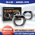 2.5 "3" Auto 5D Cristallo Led Angel Eyes 12V Halo Anelli Per Bi Led Lente Del Proiettore HA CONDOTTO LA Luce Indicatori di direzione DRL Accessori Auto