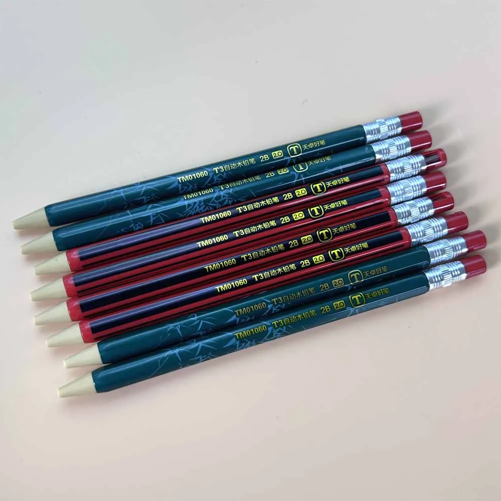 12 stücke Studenten Mechanische Bleistift Refill Nette Cartoon Automatische Bleistifte Schule Bürobedarf Kind Schreibwaren Zubehör Image