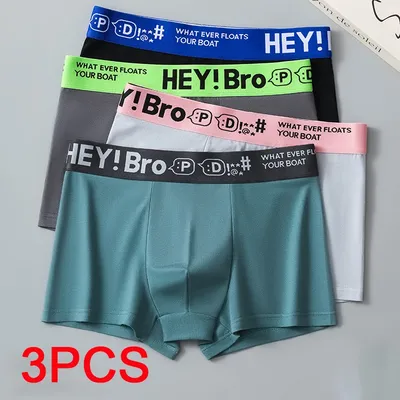 3PCS Weiche Unterwäsche Männer Atmungs Große Größe Männer Sportliche Boxer männer Boxer Briefs männer Platz Höschen Sport boxer Mann Shorts