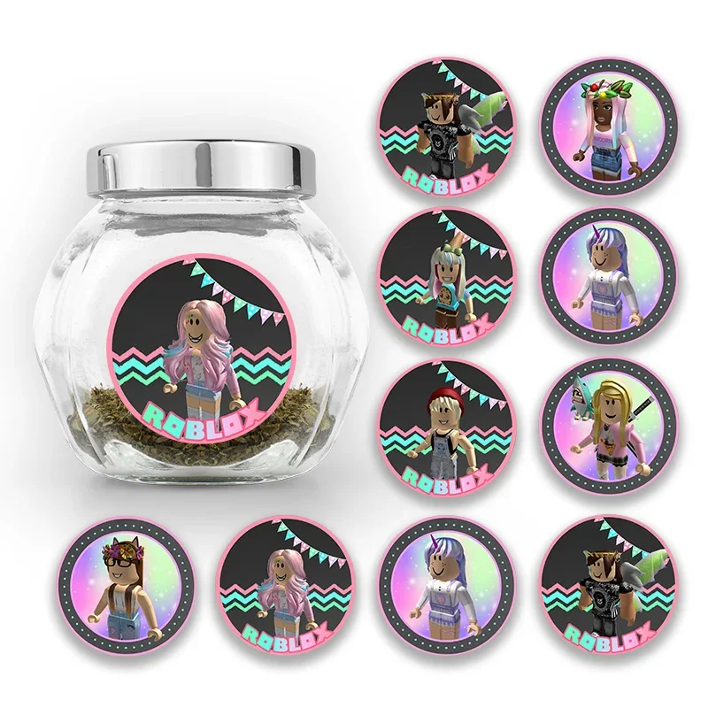 Roboter Mädchen Etiketten Party Gefälligkeiten Liefert Runde Aufkleber Nette Siegel Cartoon Aufkleber DIY Album Tagebuch Label Graffiti Aufkleber Kinder Geschenk Image