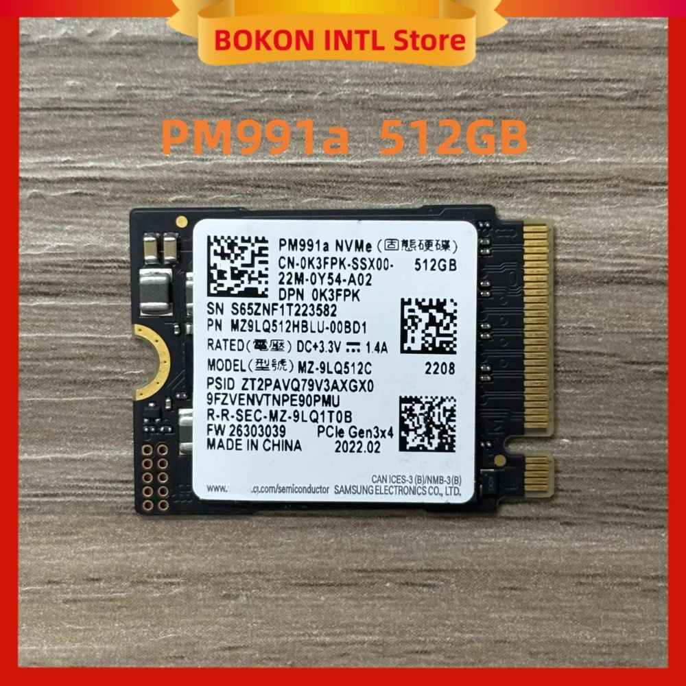 SSD PM991a 256 GB 512 GB 1 TB PCIe 3.0x4 NVME 2280 PM991 128 GB M.2 2230 2242 PM9B1 FÜR Surface Pro Steam Deck unterstützt SAMSUNG Image