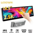 LESOWN Monitor touch portatile a barra lunga da 14,5 pollici 2560x720 USB C HDMI 2.5K 1500:1 PC portatile Display ausiliario per computer da finestra