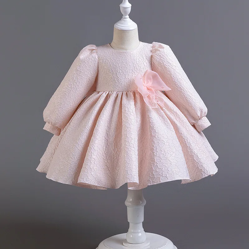 Mädchen Prinzessin Geburtstags feier Kleid Langarm Kinder Performance Kleid für Baby Herbst Winter 1 4 6 Jahre Image