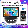 10.1 pollici 2 DIN Schermo Tattile Per Toyota Aygo Citroën C1 Peugeot 107 Android 13 CarPlay Wireless GPS Navi Autoradio Lettore MP5 Multimediale Wifi FM Bluetooth USB