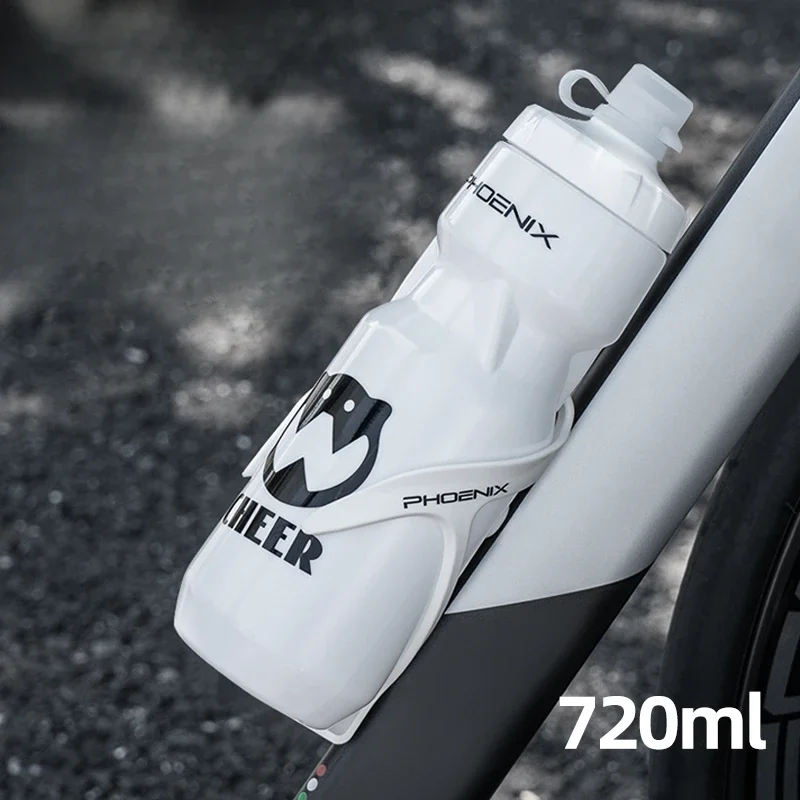 720 ml Fahrrad-Wasserflasche, lebensmittelecht, BPA-frei, auslaufsicher, zusammendrückbar, geschmacksneutral, für Camping, Wandern, Sport, Fahrrad, Wasserkocher Image