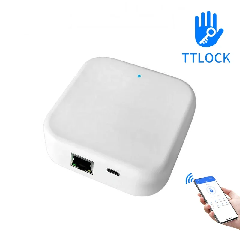 TTLock APP Gerät G3 Gateway mit RJ45 Ethernet Port Smart Türschloss Wired Gateway Fernentriegelung Sprachsteuerung für Alexa Google Image
