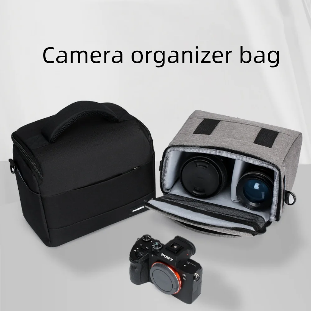 Kameratasche Handtaschen Nylon Umhängetasche Kameratasche Tragbare Fotografen Umhängetasche für Sony Canon Panasonic DSLR-Kamera Image