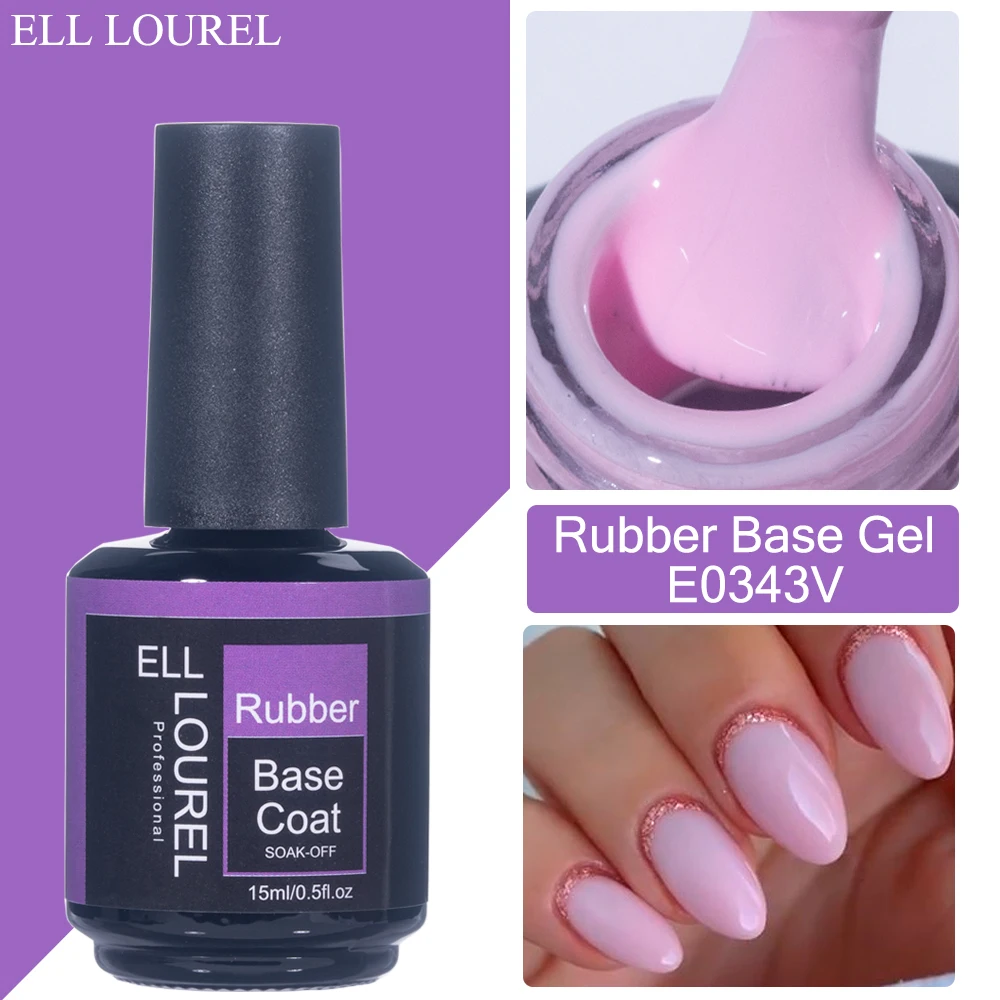 ELL LOUREL French Pink Gummi Basis Gel Nagellack 15ML Gelcolor Maniküre Vernis Semi Permanent UV/LED Nail art Lack Basis Top Image
