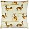 Evans Lichfield Country Running Hares Cushion - Beige - One Size | Evans Lichfield Sale | Discount Designer Brands
