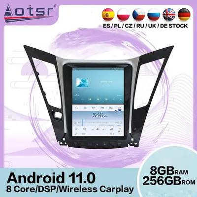 Qualcomm Tesa- Screen Android 11 Car Radio Receiver For Hyundai Sonata 8 2012 2013 2014 GPS Navi