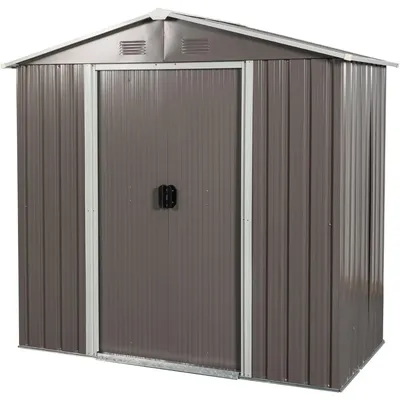 Garden Shed Storage House Tool Shed Outdoor Storage With Lockable Sliding Doors & Air Vents Lawn