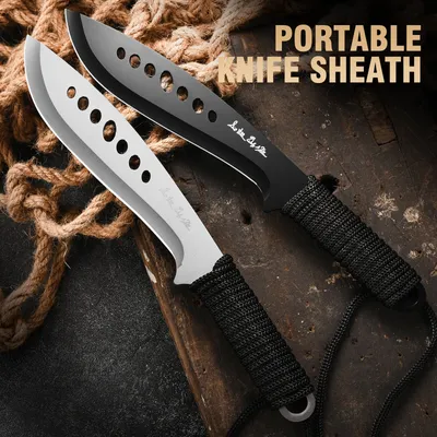 Stainless Steel Straight Knife, Sheathed Outdoor Cutting Knife - Very Suitable for Travel, Fishing,