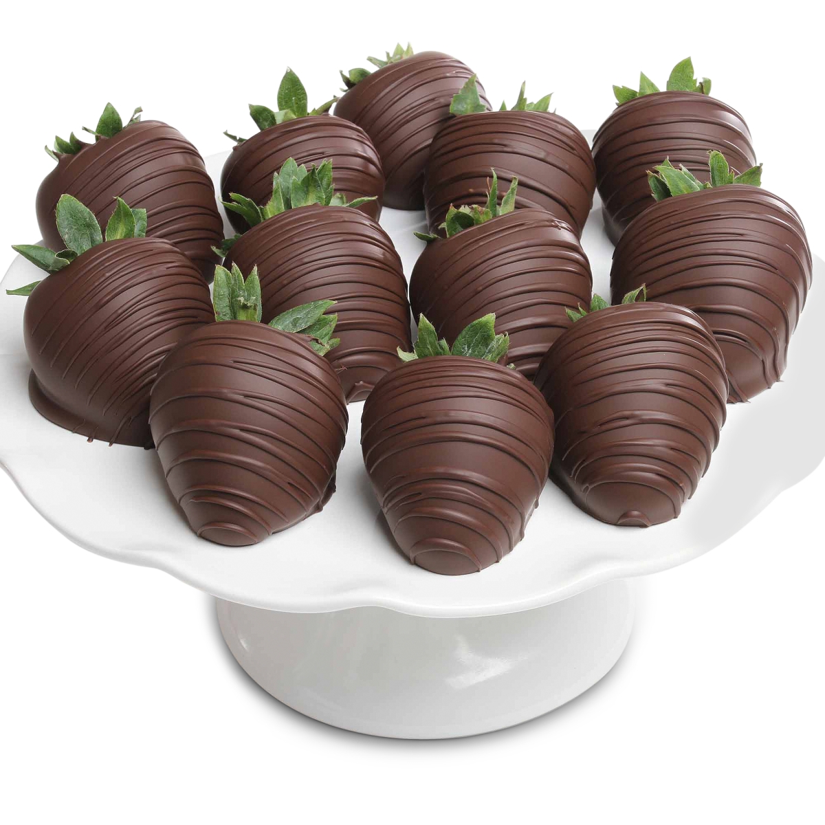 Chocolate Covered Company Belgian Dark Chocolate Covered Strawberries, 12 Piece